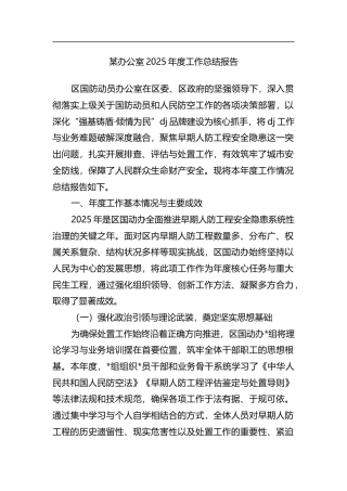 办公室2025年度工作总结报告