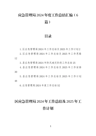 应急管理局年度工作总结汇编(6篇)