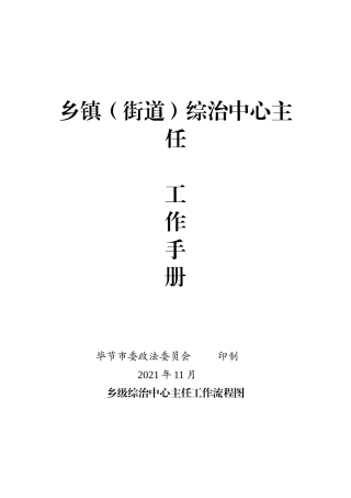乡镇（街道）综治中心主任工作手册