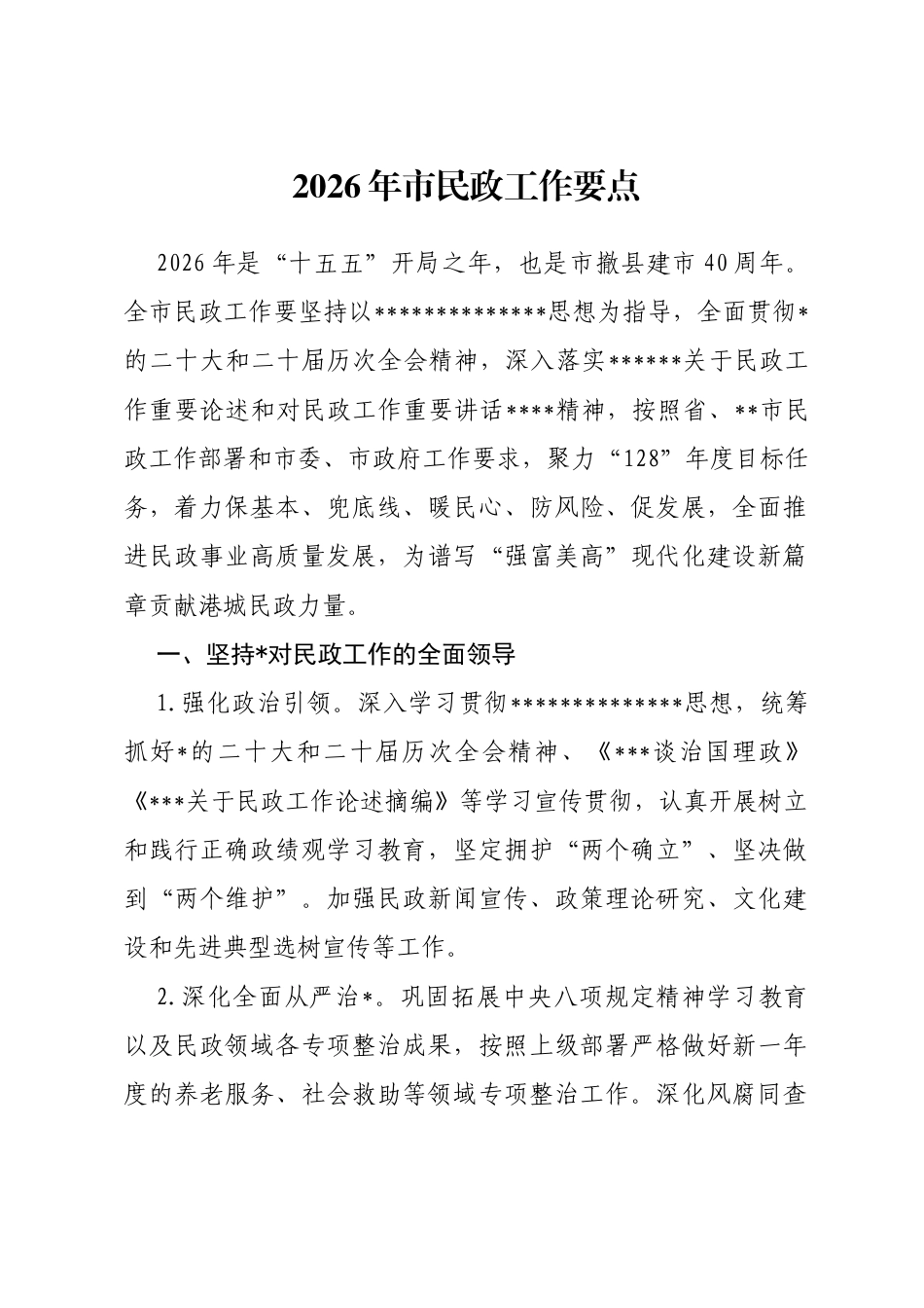 2026年市民政工作要点_第1页