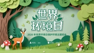 PPT：2026年六五环境日全面绿色转型共建美丽中国宣传课件