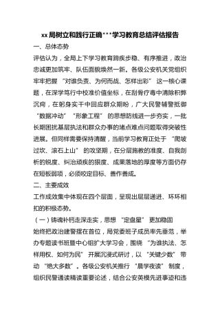 局树立和践行正确政绩观学习教育总结评估报告