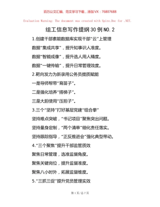 组工信息写作提纲30例NO.2.docx