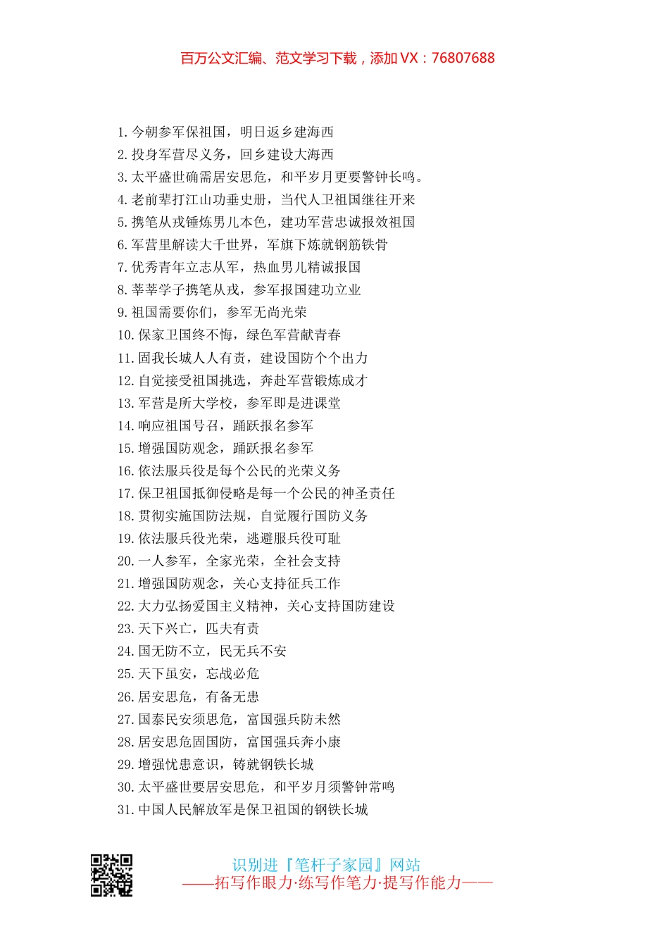 实用部队标语195条.docx_第1页