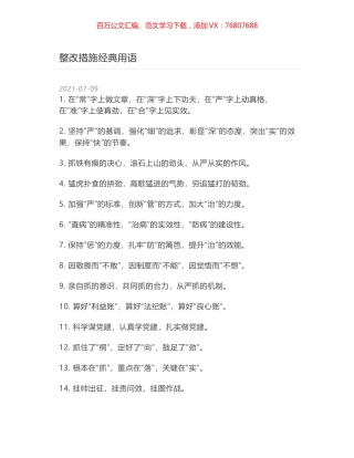 整改措施经典用语.docx