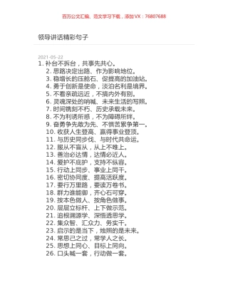 领导讲话精彩句子.docx