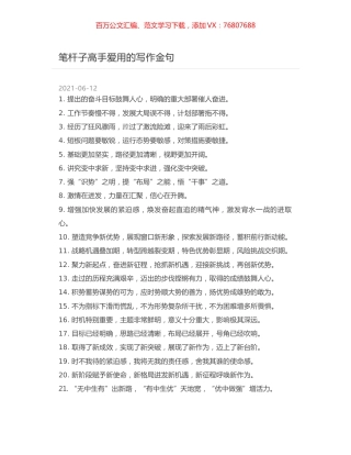 笔杆子高手爱用的写作金句.docx