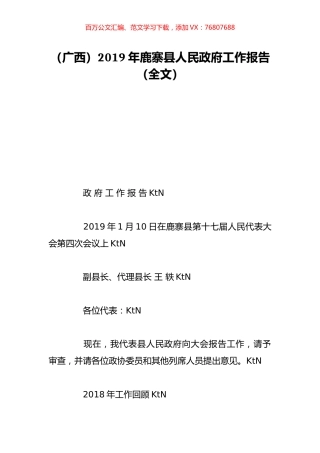 （广西）2019年鹿寨县人民政府工作报告（全文）.doc