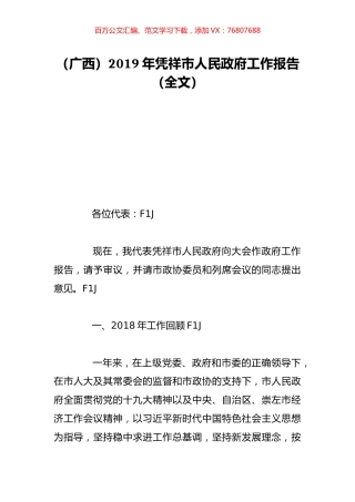 （广西）2019年凭祥市人民政府工作报告（全文）.doc