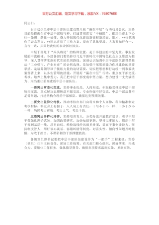 中层干部队伍建设工作会议总结讲话提纲.docx
