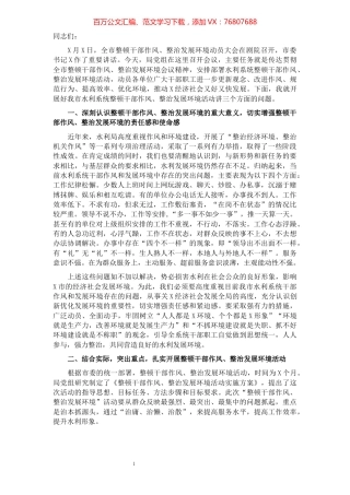 在水利系统整顿干部作风整治发展环境动员大会上的讲话.docx