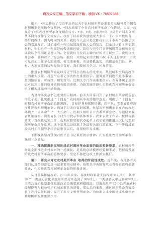 副书记在全省农村厕所革命电视电话会议上的讲话.docx