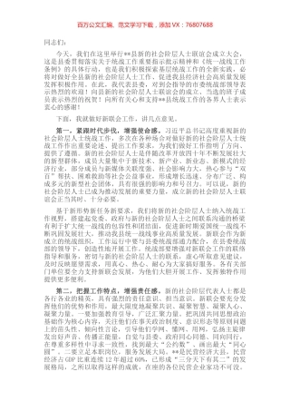 在新的社会阶层人士联谊会成立大会上的讲话.docx
