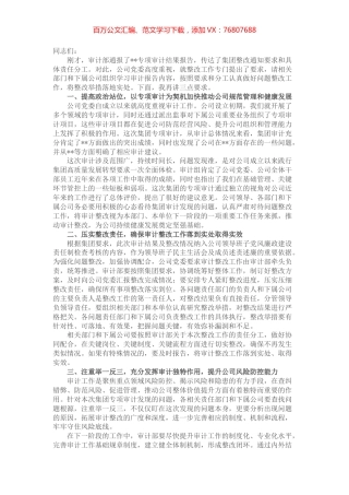 国企领导在审计整改启动会上的讲话.docx