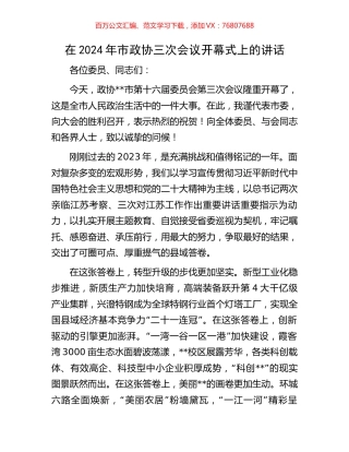 在2024年市政协三次会议开幕式上的讲话.docx