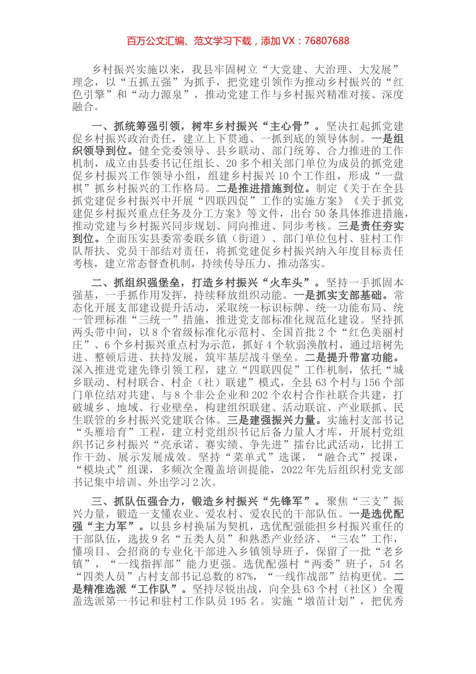 党建引领乡村振兴经验交流发言.docx_第1页