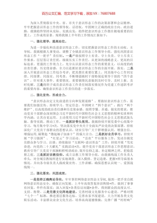 镇2022年意识形态工作汇报会上的发言.docx