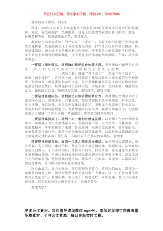 党委书记在任职大会上的表态发言.docx