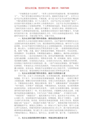 研讨发言：薪火相传 奋斗青春.docx