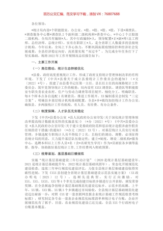 全市统计工作交流会发言材料.docx
