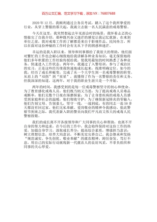 公安警察节发言：无悔从警路不负藏蓝色.docx