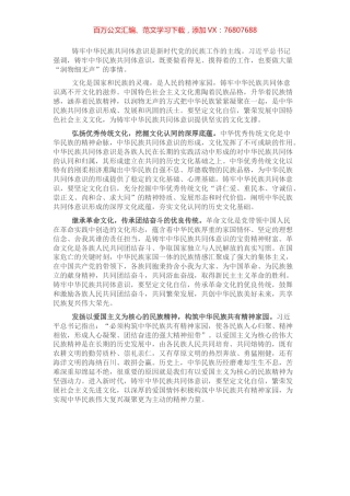 研讨发言：为铸牢中华民族共同体意识提供坚实的文化支撑.docx