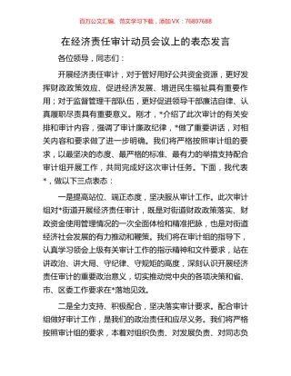 在经济责任审计动员会议上的表态发言.docx