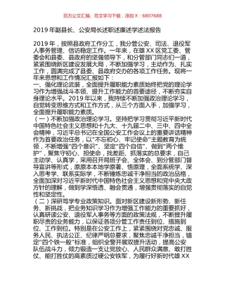 2019年副县长、公安局长述职述廉述学述法报告.docx