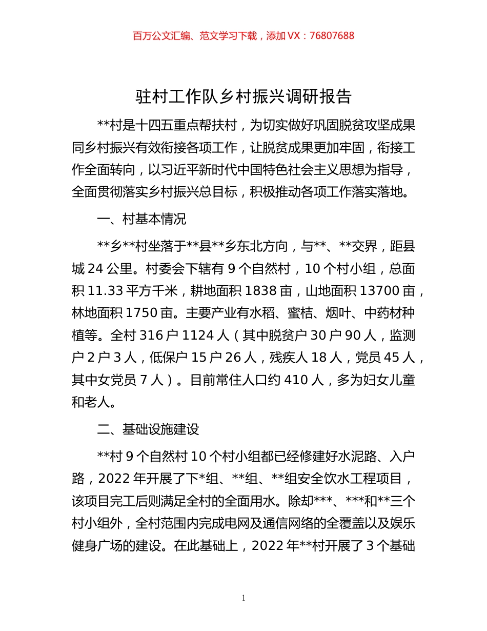 -驻村工作队乡村振兴调研报告.docx_第1页