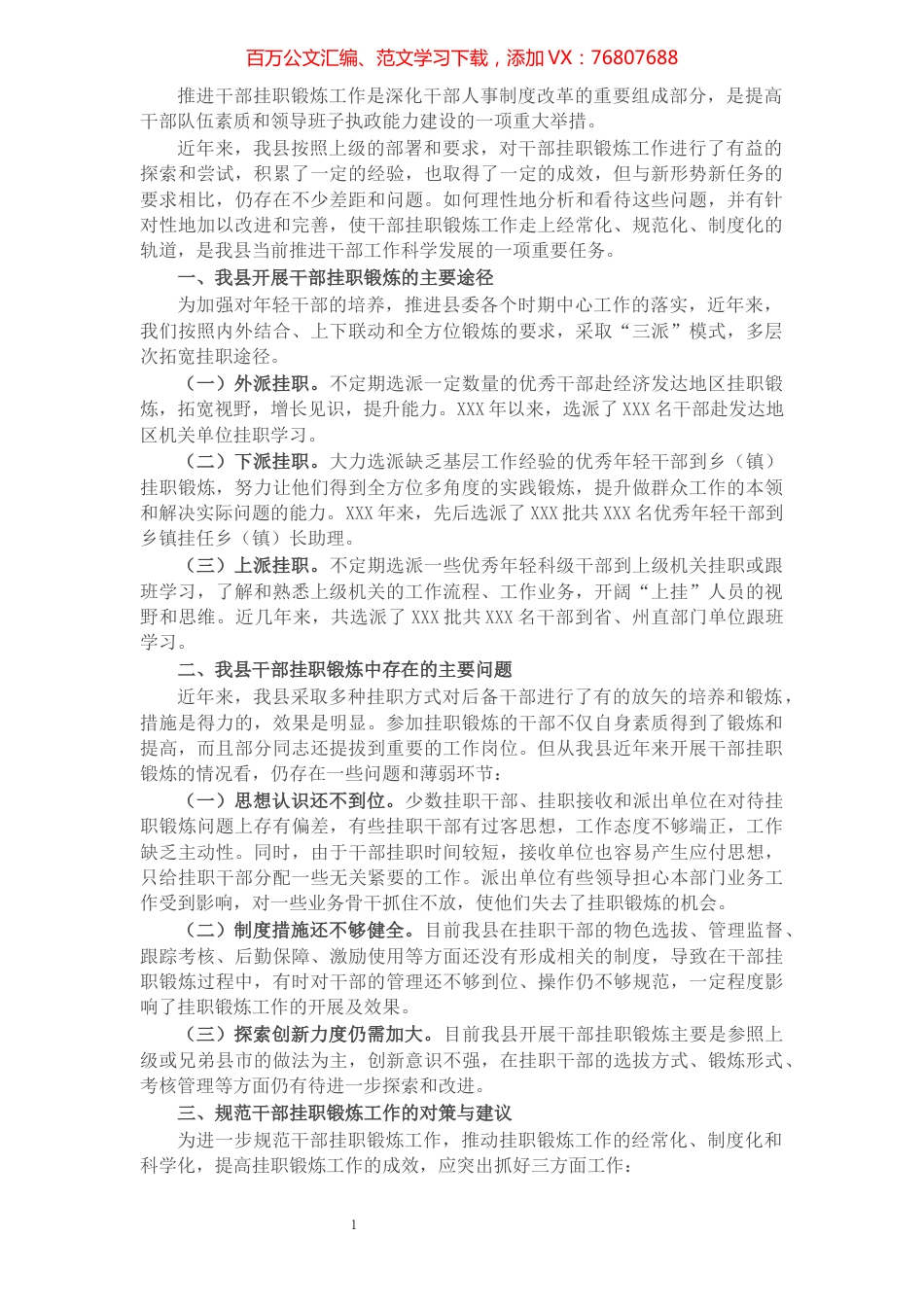 挂职干部工作调研报告.docx_第1页