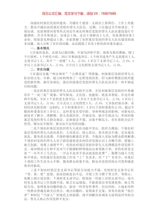 关于农村基层“一肩挑”带头人队伍建设调研报告.docx