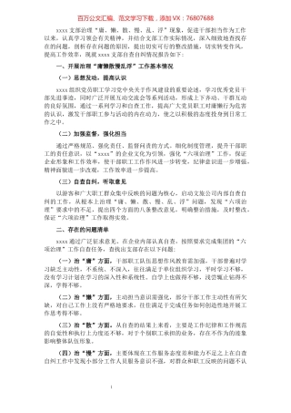xx支部治理庸懒散慢乱浮现象自查报告​​​​​​​​​​​​​​​​​​.docx