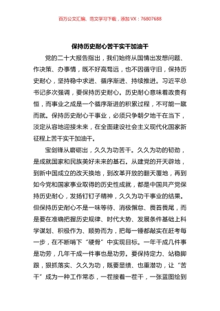 保持历史耐心苦干实干加油干.docx