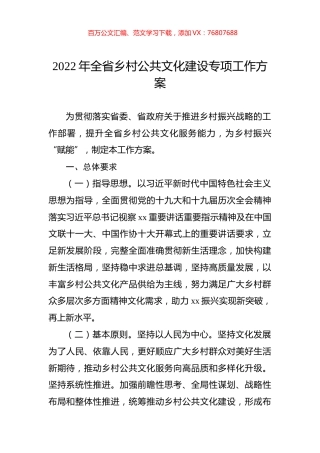 2022年全省乡村公共文化建设专项工作方案.docx