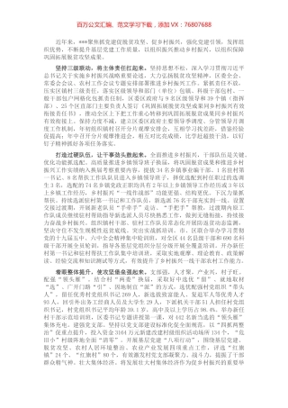 县区党建引领乡村振兴典型经验材料.docx