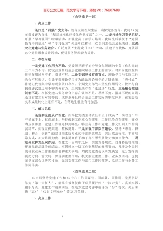 市直部门2021年党建工作自评意见二则.docx