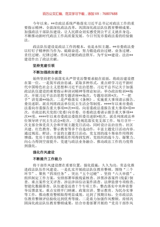 政法队伍建设情况报告.docx