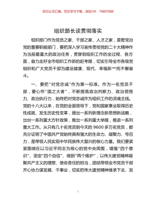 -组织部长谈贯彻落实.docx