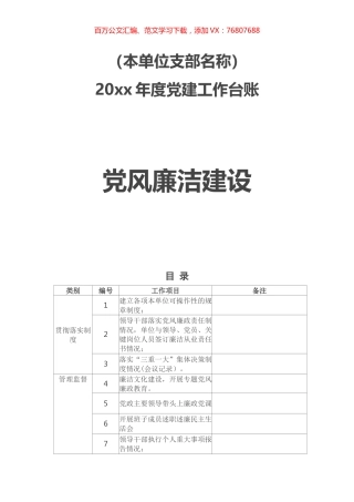 党风廉洁建设工作台账目录.docx