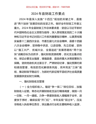 2024年县财政工作要点.docx