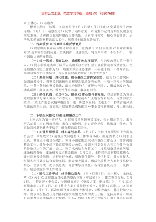 党委书记组织落实巡察整改工作情况报告.docx
