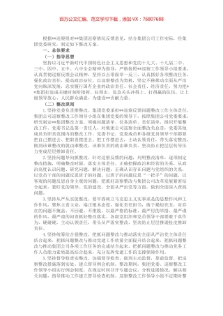 某国有企业落实巡察整改工作方案.docx