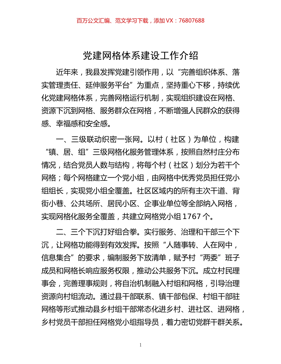 -党建网格体系建设工作介绍.docx_第1页
