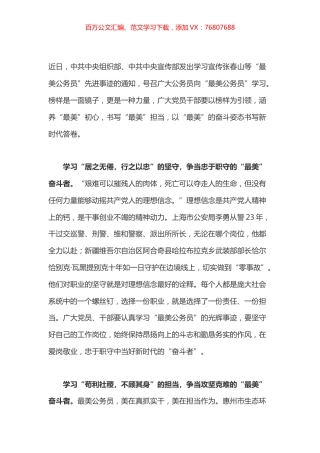 最美公务员观后感之三.docx