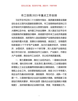 -市工信局2023年重点工作安排.docx