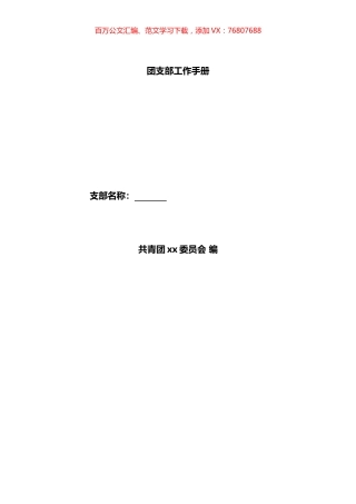 团支部工作手册.docx