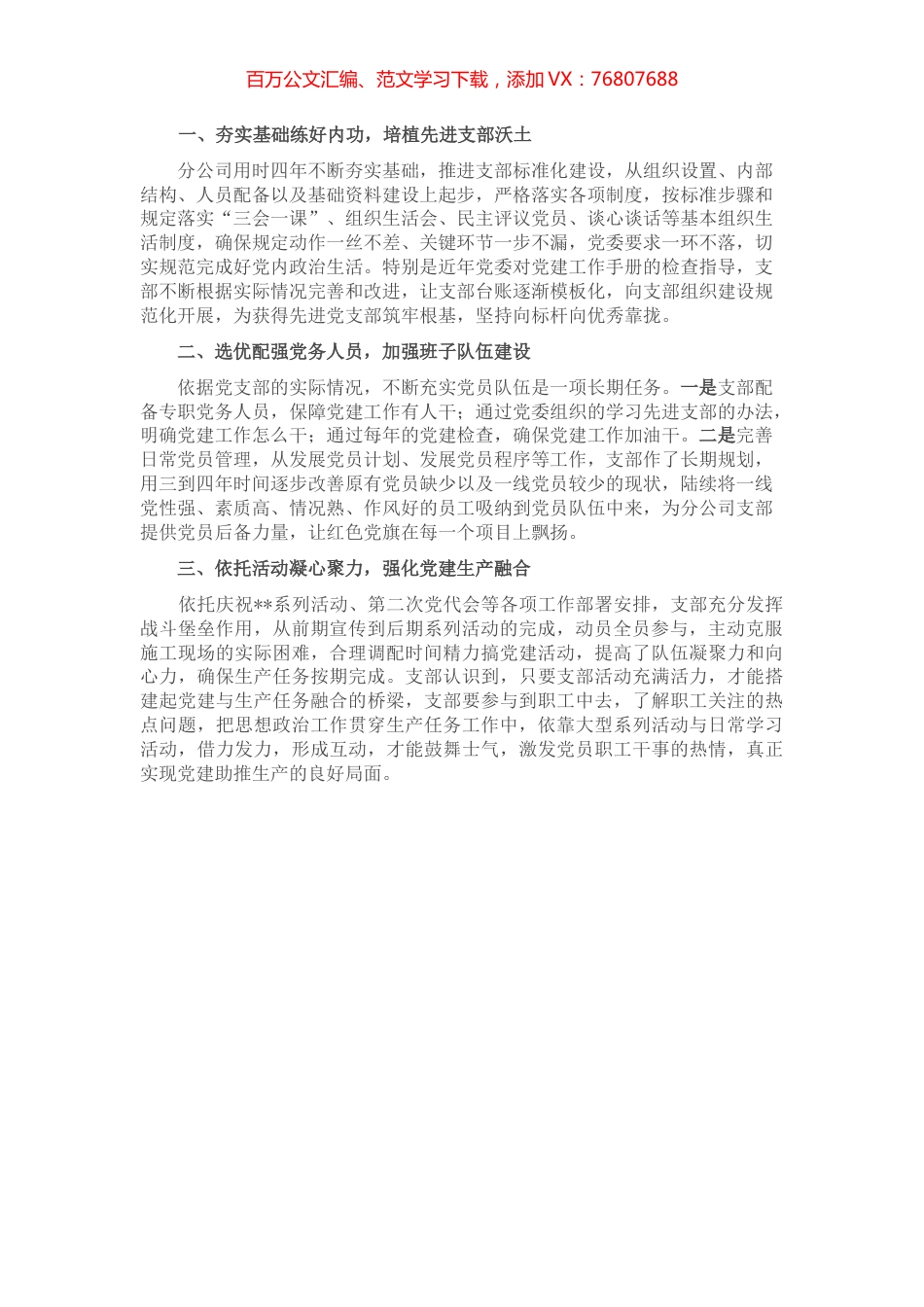 民营企业先进党支部优秀事迹.docx_第1页