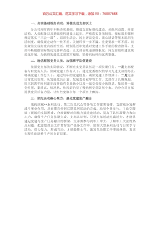 民营企业先进党支部优秀事迹.docx