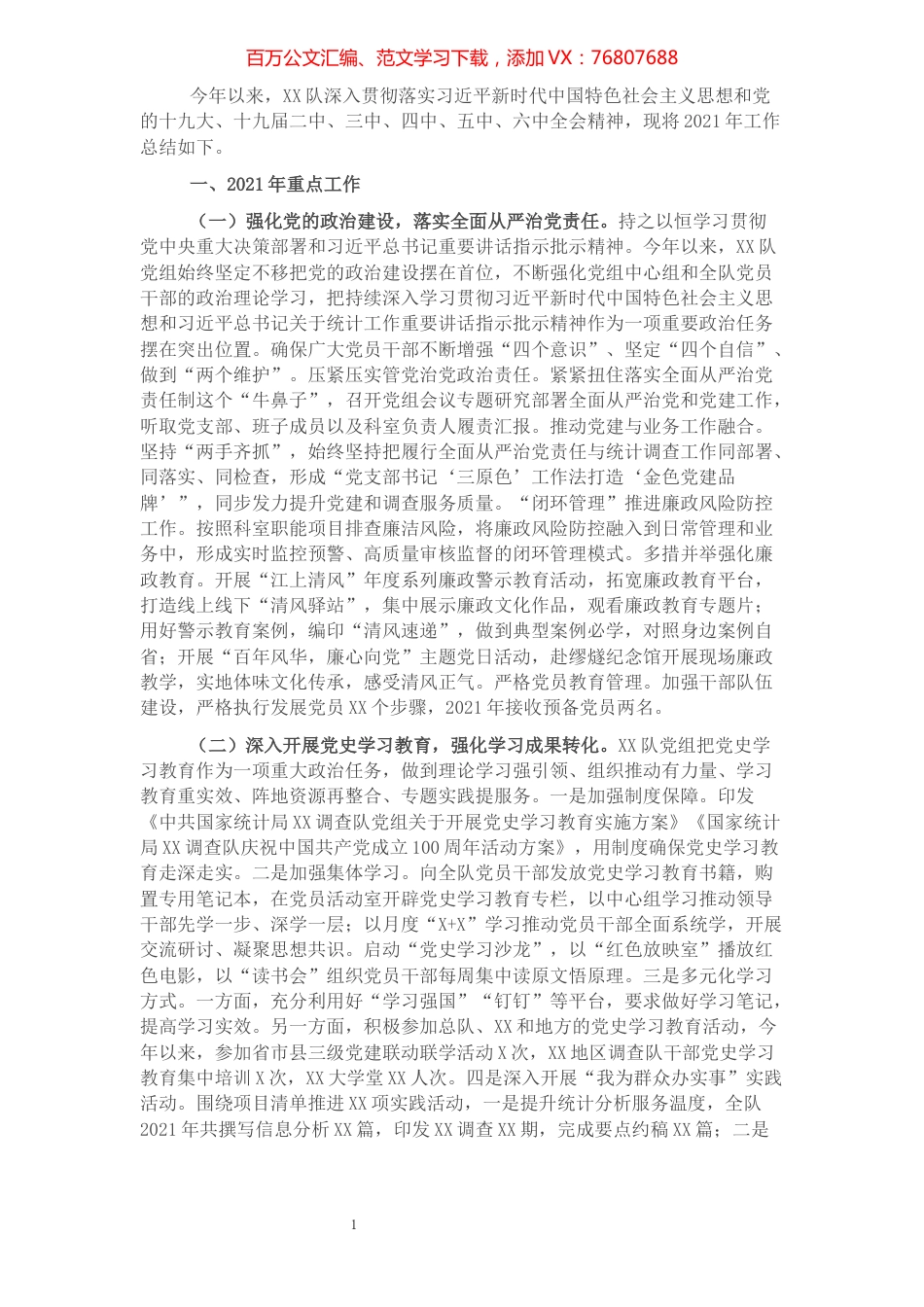 调查队2021年工作总结.docx_第1页