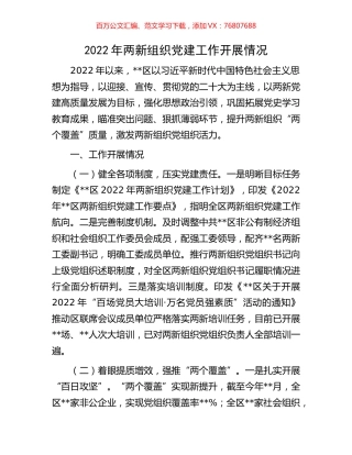 2022年两新组织党建工作开展情况.docx